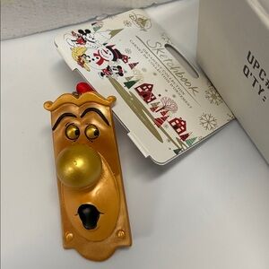 NEW Disney Gold Door Knocker Character Ornament BEAUTY AND THE BEAST